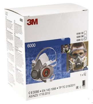Комплект полумаски FFP1 3М 6300, 6055, 5911 Оригинал