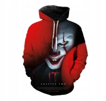 Толстовка с капюшоном «Клоун ужасов» 3D Pennywise 2 IT TO