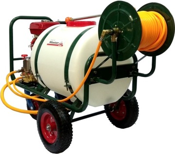Опрыскиватель бензиновый тачка Barrow 100л с катушкой для шланга