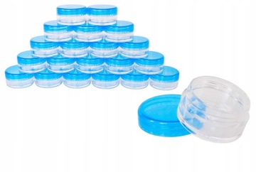 50szt POJEMNICZKI 3g 3ml SŁOICZKI pojemnik blue