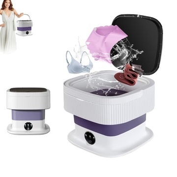 PRZENOŚNA MINI SKŁADANA PRALKA AUTOMATYCZNA DOMOWO TURYSTYCZNA 10L 40W
