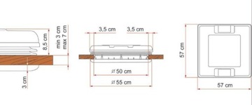 МАНЛАРДНОЕ ОКНО ДЛЯ КАМЕРЫ CRYSTAL VENT 50x50 FIAMMA
