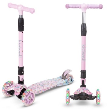 СКУТЕР KIDWELL UNICORN ДЛЯ ДЕВОЧКИ LED