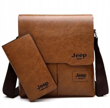 torba męska na ramię skórzana JEEP etui
