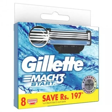 GILLETTE MACH3 START ZAPAS OSTRZE 8 SZT