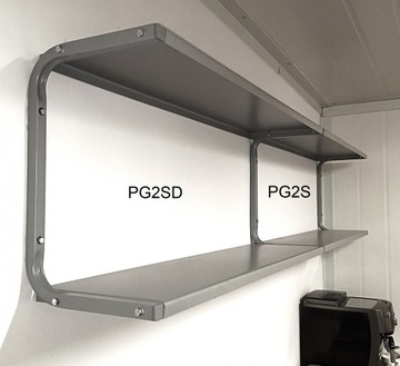 Półka metalowa ścienna 93 cm dodatkowa PG2SD podwójna warsztat loft garaż