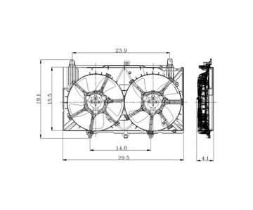 NISSAN 350Z 03 - VENTILÁTOR CHLADIČŮ