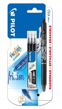 Pilot frixion zestaw clicker + 3 wkłady pióro