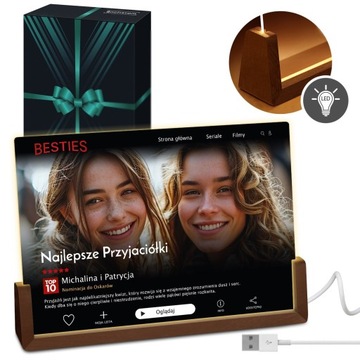 LAMPKA NOCNA 3D LED RAMKA XL NETFLIX SERIAL PREZENT