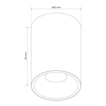 OPRAWA HALOGENOWA NATYNKOWA TUBA LED GU10 B/G