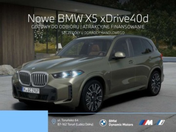 BMW X5 G05 SUV Facelifting 3.0 40d 352KM 2026 BMW X5 xDrive40d 352 KM mHEV - Gotowy do Odbioru - Kamera 360 - Hak - M Sp