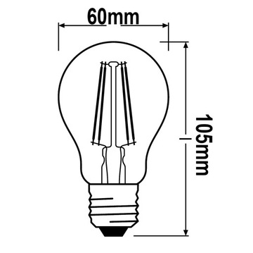 Светодиодная лампа E27 7Вт = 60Вт 2700К НИТЬ OSRAM 2PAK
