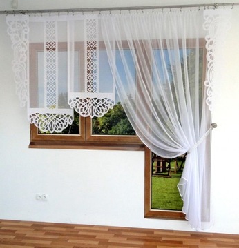 Karo Portos Firanki do salonu Firany na balkon Firanki balkonowe z taśmą