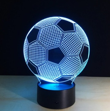 3D LED Футбольная ЛАМПА 16 цветов RGB