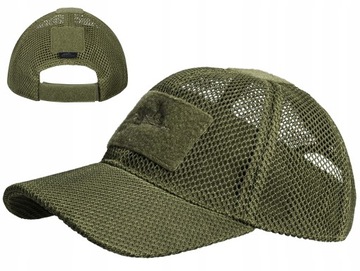 Бейсбольная кепка Helikon Mesh с регулируемой сеткой оливково-зеленого цвета