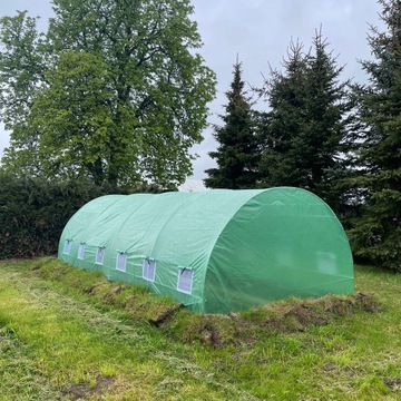 БОЛЬШАЯ ПАЛАТКА ДЛЯ САДОВОЙ ТЕПЛИЦЫ, ТУННЕЛЬ ИЗ ФОЛЬГИ UV-4 3x6x2 STRONG 18м2 + ШПИЛЬКИ