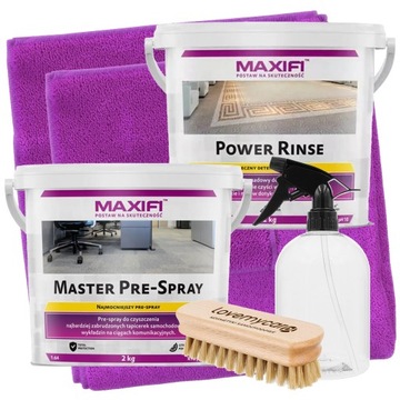 Maxifi Zestaw Power Rinse Master Pre-Spray 2x 2kg do prania tapicerki dywan