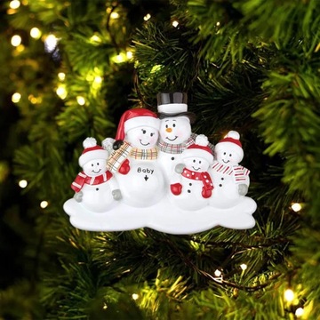 Семейные украшения 2023 Рождественское украшение для Windows Five Snowman