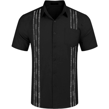 Men Short Sleeve Guayabera Shirts Summer Shirts