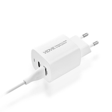 Ładowarka sieciowa 1x usb 1x usb c + kabel z końcówką C-LIGHTNING 3a 20w