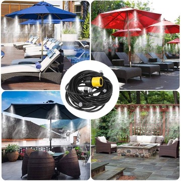 ВОДЯНАЯ ЗАВЕСА ТУМАННЫЙ ШЛАНГ 20 м КОМПЛЕКТ ДЛЯ ПОЛИВАНИЯ САДОВОГО СПИННЕРА