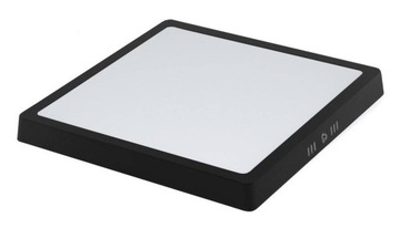 Kwadratowy Czarny plafon natynkowy LED 24W Niemrugający CCD Biały ciepły