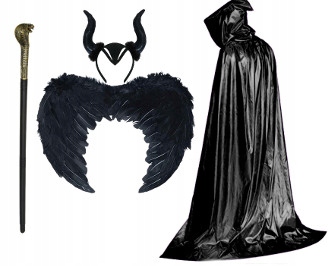 KOSTIUM MALEFICENT DIABOLINA CZAROWNICA 4błyszcz