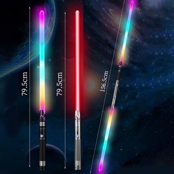 СВЕТЯЩИЙСЯ СВЕТОВОЙ САББ СО ЗВУКОМ ЗВЕЗДНЫХ ВОЙН, RGB ИГРУШКА, 16 ЦВЕТОВ, МЕТАЛЛИЧЕСКИЙ МЕЧ