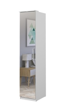 Szafa z Lustrem 45cm Biały Połysk OPTIMA 57