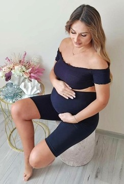 KOLARKI CIĄŻOWE BAWEŁNIANE 1/2 CZARNE XL