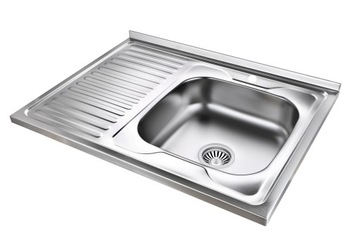 zlewozmywak stalowy PRAWY z syfonem SteelQ 800*600*150