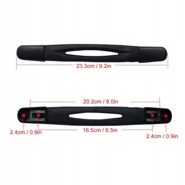 UCHWYT RĄCZKA CZĘŚĆ DO WALIZKI TORBY BAGAŻ CZARN