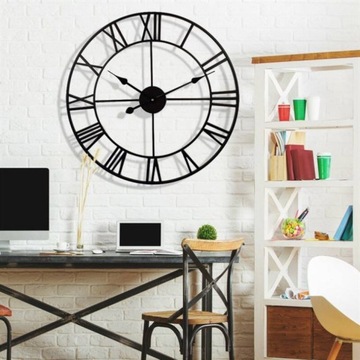 БОЛЬШИЕ МЕТАЛЛИЧЕСКИЕ НАСТЕННЫЕ ЧАСЫ В РЕТРО-ЛОФТЕ