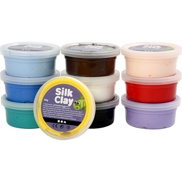 SAMOUTWARDZALNA MASA SILK CLAY 10x40g KOL. PODSTAW