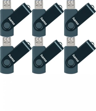 Pendrive Hama Rotate 128GB obracany USB 3.0 niebieski x6