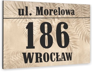 DUŻA Tabliczka ADRESOWA ALUMINIOWA 30x20 numer dom