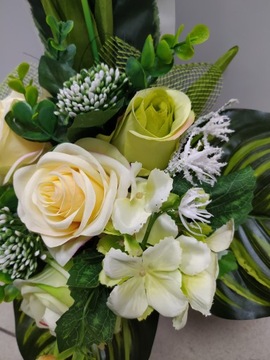 Komplet na grób, stroik 80 cm + bukiet na cmentarz