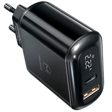 MCDODO ŁADOWARKA SIECIOWA PD 20W 2xUSB + USB-C LCD