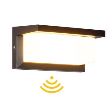 LAMPA LED Z CZUJNIKIEM RUCHU ZMIERZCHU ZEWNĘTRZNA 3000K 18W Ciepły biały
