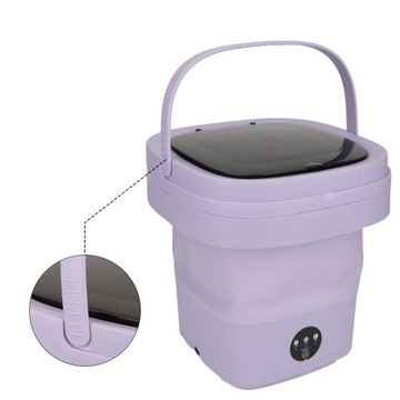 ПОРТАТИВНАЯ МИНИ-СКЛАДНАЯ СТИРАЛЬНАЯ МАШИНА ОБЪЕМОМ 11 Л СО СЛИВНОЙ КОРЗИНОЙ, ВОЗМОЖНОСТЬ ПУТЕШЕСТВИЯ