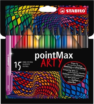 Pisaki Stabilo Pointmax 68 0.8mm, 15 kolorów