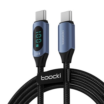 Kabel Toocki 100W USB Typ C - Kabel USB Typ C 2m Z Wyświetlaczem