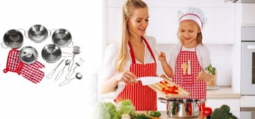 МЕТАЛЛИЧЕСКИЕ ГОРШКИ ДЛЯ ДЕТЕЙ НАБОР КУХОННОЙ ПОСУДЫ