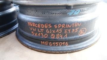 4× DISK OCELOVÝ MERCEDES-BENZ OE 6.0" X 15" 5X130