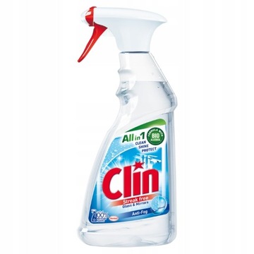 Clin Anti-Fog Płyn do Mycia Szyb Luster 500ml