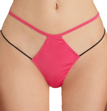 Tezenis Brazyliany Wysoki Stan i Cienkie Boki Tanga Lipstick Satin M/38