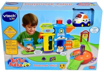 TUT TUT CARS ПОЛИЦЕЙСКИЙ УЧАСТОК ИНТЕРАКТИВНЫЙ АВТОМОБИЛЬ VTECH ГОВОРИТ НА ПОЛЬСКОМ ЯЗЫКЕ