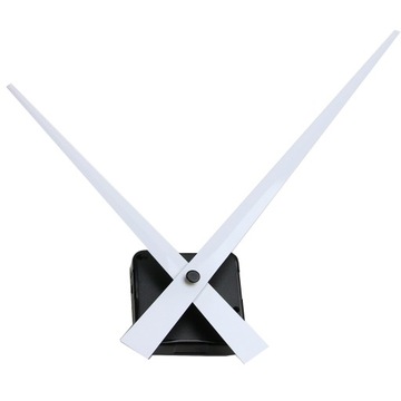 Mechanizm zegara +długie wskazówki BIAŁE 22cm