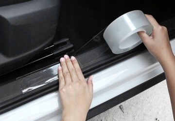 TAŚMA FOLIA OCHRONNA NA PROGI SAMOCHODU CHRONI PRZED ZARYSOWANIEM 5M x 5CM