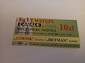 GÓRNIK ŁĘCZNA - HETMAN ZAMOŚĆ 09-09-2000